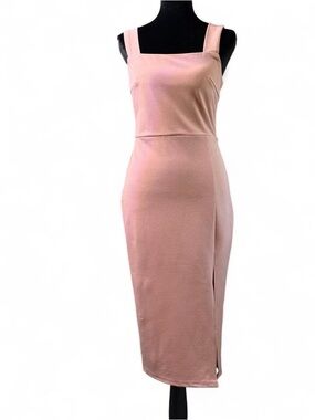 Petal & Pup Sleeveless Square-Neck Midi Dress in Mauve